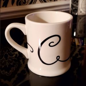 Indigo letter mug - C